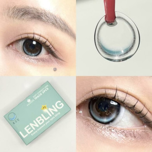 【散光】Lenbling Eye Only 1 Month Glomi Mint Blue 每月抛棄散光彩妝隱形眼鏡